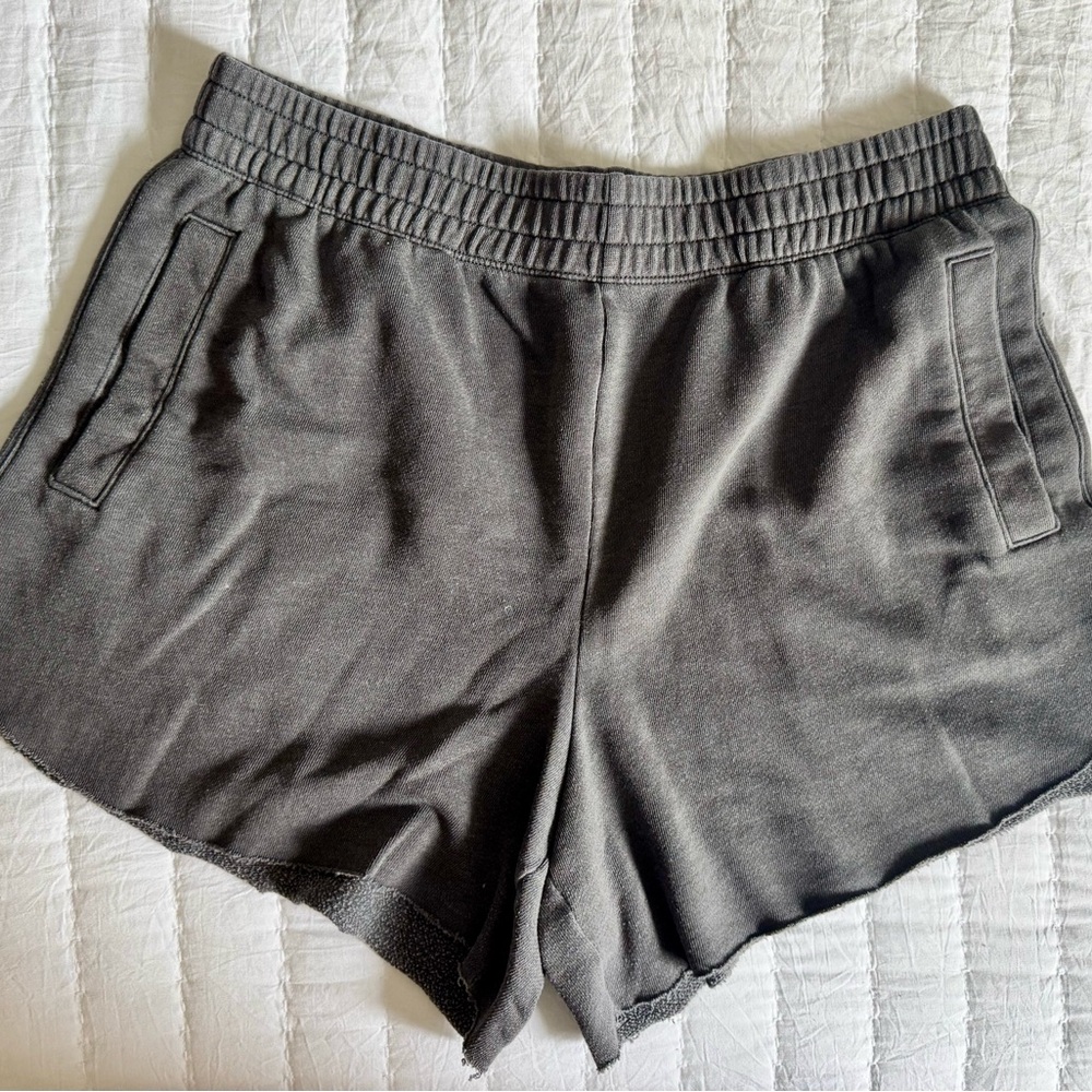 Aerie Dark Gray Fleece Sweat Shorts